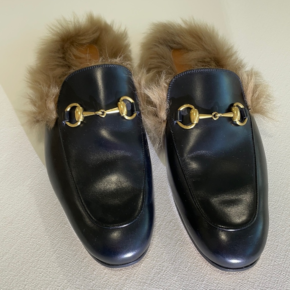 Gucci fur lined mule Black Mens 8